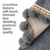 Chenille Cream Hairball Edge Sofa Cover Solid Color