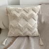 Embroidery Tufted Tassel Pillowcase Macrame