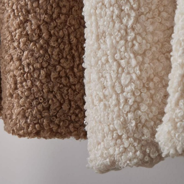 Thick Curly Shearling Faux Fur Sherpa Throw Blanket