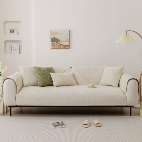 Four Seasons Waffle Chenille Sofa Non-Slip Sofa Cover