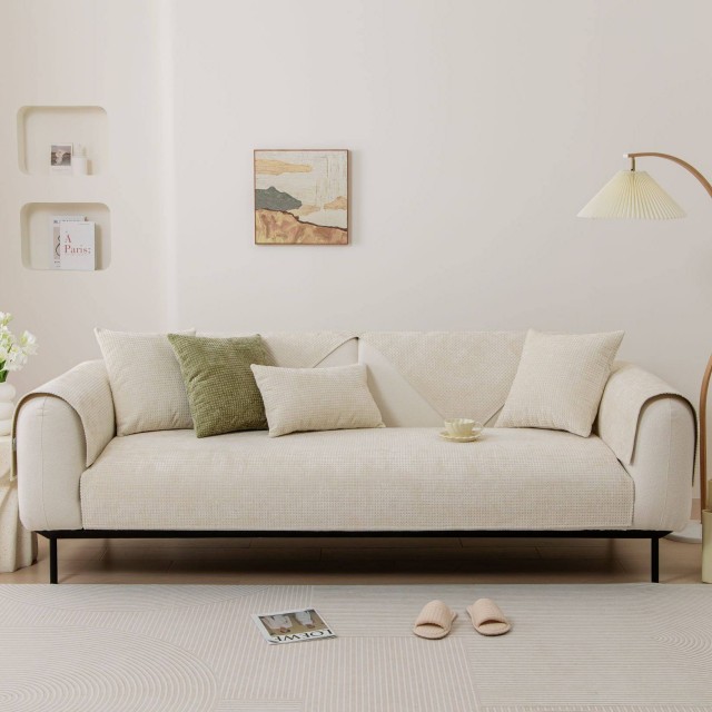 Four Seasons Waffle Chenille Sofa Non-Slip Sofa Cover