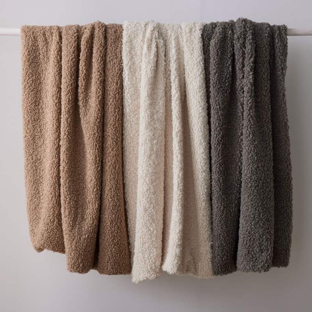 Thick Curly Shearling Faux Fur Sherpa Throw Blanket