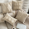Embroidery Tufted Tassel Pillowcase Macrame