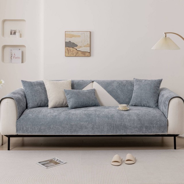 Four Seasons Waffle Chenille Sofa Non-Slip Sofa Cover