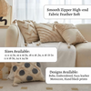 Bohemian Style Tufted Pillow Cushion Cover Plain Canvas Pillow Covers