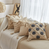 Bohemian Style Tufted Pillow Cushion Cover Plain Canvas Pillow Covers