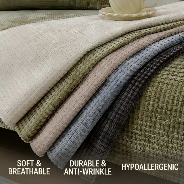 Four Seasons Waffle Chenille Sofa Non-Slip Sofa Cover