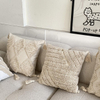 Embroidery Tufted Tassel Pillowcase Macrame