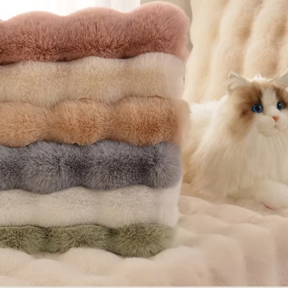 Soft Velvet Rugs Faux Rabbit Carpet